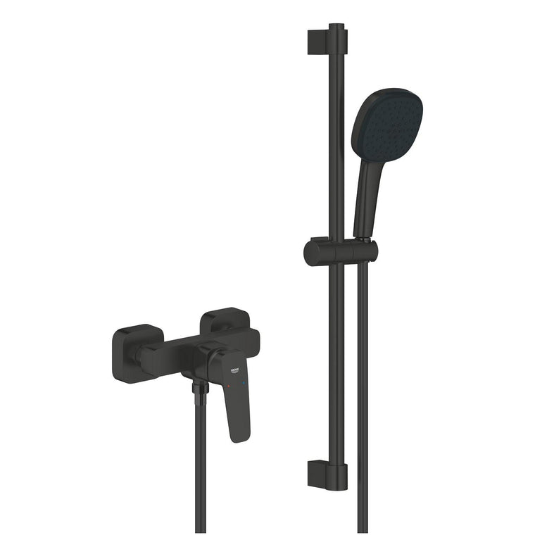 Grohe Cubeo Duş Bataryası ve Sürgülü El Duşu Seti, Mat Siyah - 1018252430