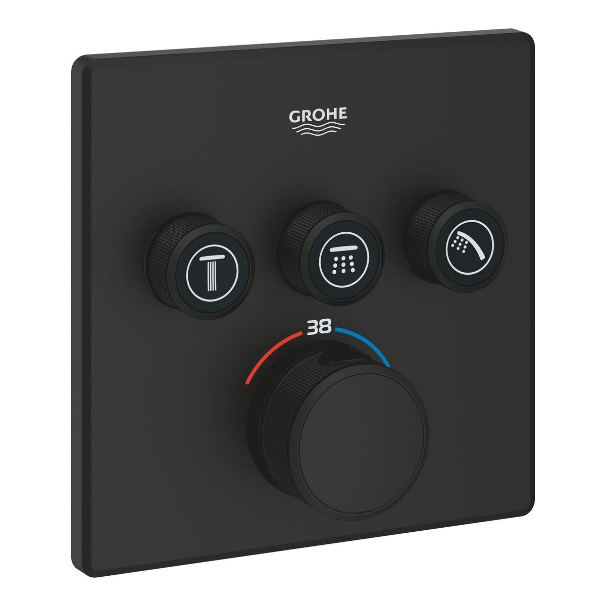 Grohtherm SmartControl Üç valfli akış kontrollü, ankastre termostatik duş bataryası - 102167KF00