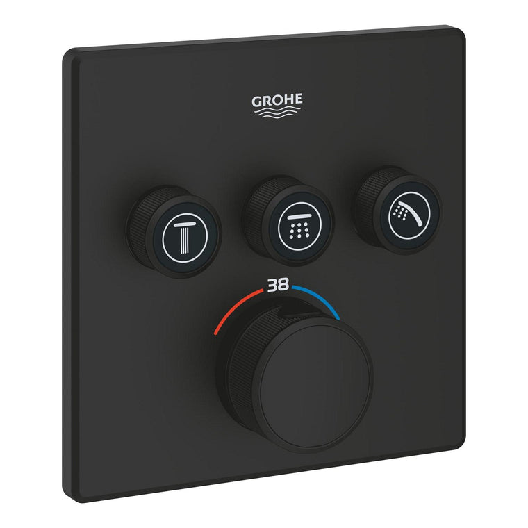 Grohtherm SmartControl Üç valfli akış kontrollü, ankastre termostatik duş bataryası - 102167KF00
