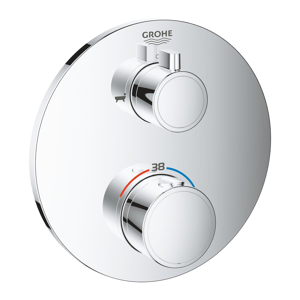 Grohe Grohtherm Çift Yönlü Ankastre Termostatik Banyo Bataryası - 24077000