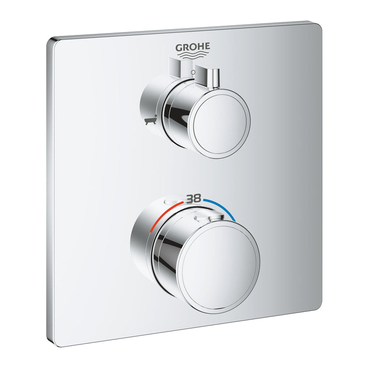 Grohe Grohtherm Çift Yönlü Ankastre Termostatik Banyo Bataryası - 24080000
