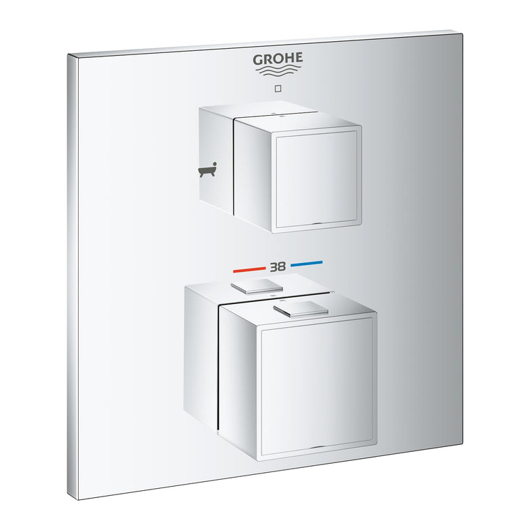 Grohe Grohtherm Cube Çift Yönlü Ankastre Termostatik Banyo Bataryası