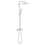 Tempesta System 250 Duvara monte termostatik bataryalı duş sistemi Krom-Beyaz - 26670001