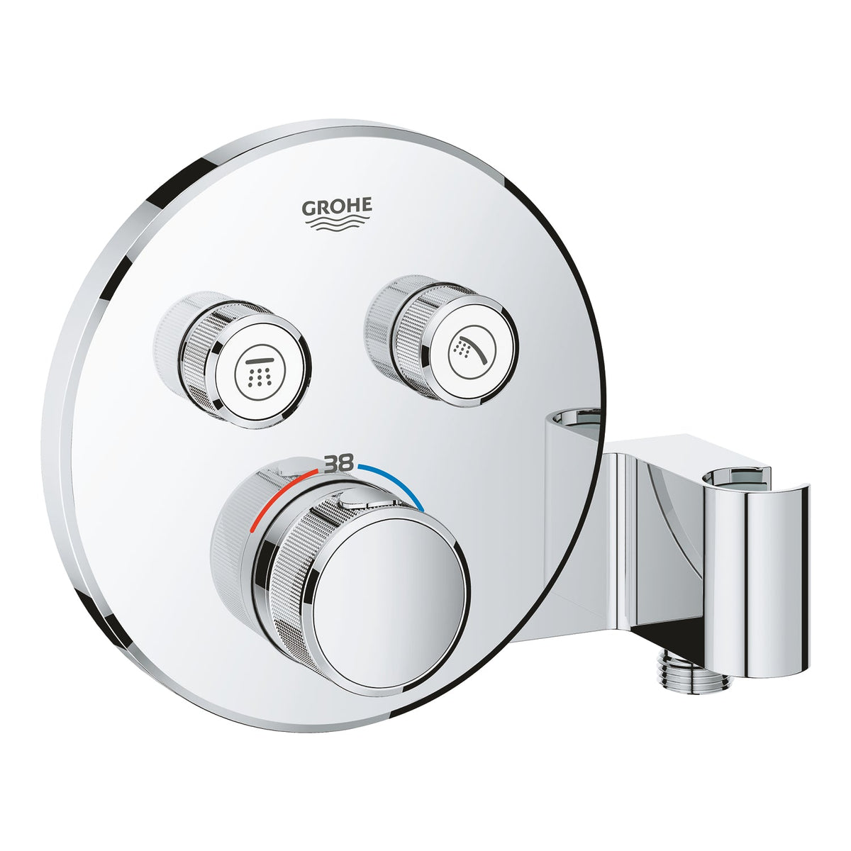 Grohe Grohtherm Smartcontrol Çift Valfli Akış Kontrollü, Ankastre Termostatik 
Duş Bataryası, Entegre Duş Kolu İle - 29120000