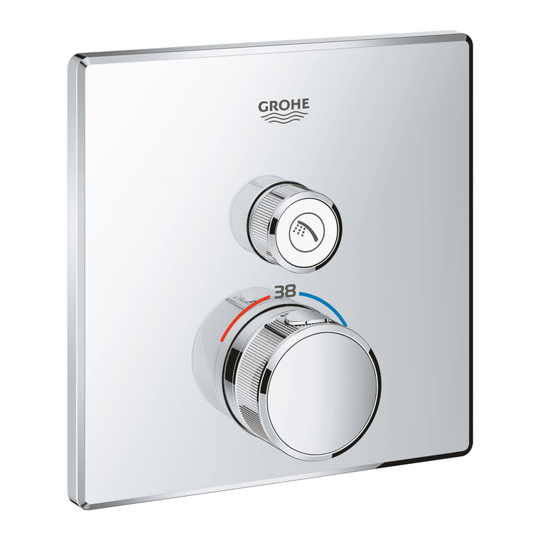 Grohe Grohtherm Smartcontrol Tek Valfli Akış Kontrollü, Ankastre Termostatik Duş Bataryası