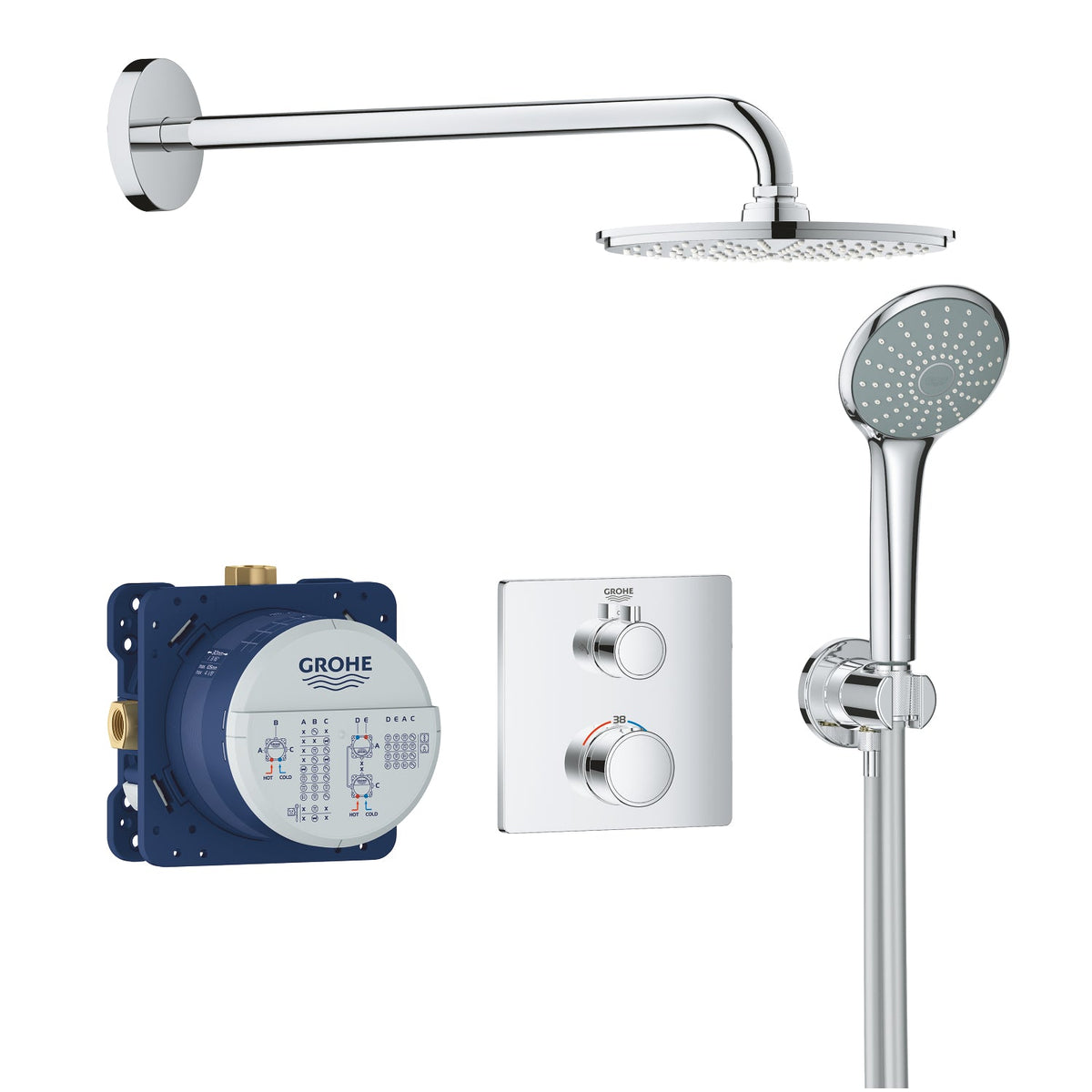Grohe Grohtherm Rainshower Cosmopolitan 210 Duş Seti - 34734000
