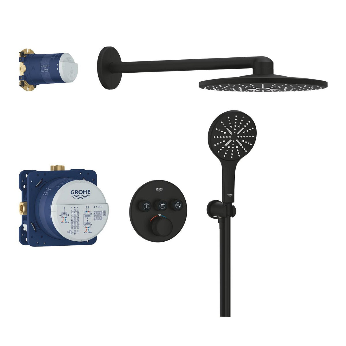 Grohe Grohtherm SmartControl Ankastre Termostatik Duş Seti - 34863KF0