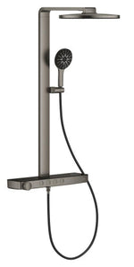 Grohe Rainshower Aqua Pure SmartControl Duş Sistemi, Duvara Monte, Termostatik Bataryalı Duş Kolonu, Fırçalı Sert Grafit - 101680AL00