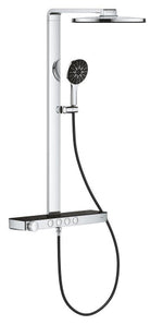 Grohe Rainshower Aqua Pure SmartControl Duş Sistemi, Duvara Monte, Termostatik Bataryalı Duş Kolonu, Siyah-Krom - 101680KI00