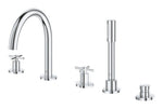 Grohe Atrio 5 Delikli Ankastre Küvet Bataryası (Sıva Üstü Grubu)