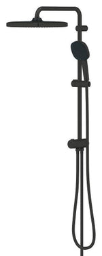 Tempesta System 250 Cube Duvar Bağlantılı, Divertörlü Duş Sistemi Mat Siyah - 269772431
