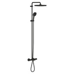 Grohe Tempesta System 250 Cube Duvara Monte Termostatik Bataryalı Duş Sistemi Mat Siyah - 266912431
