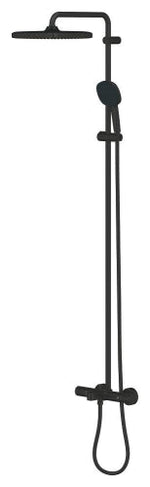 Grohe Tempesta System 250 Cube Duvara Monte Termostatik Bataryalı Duş Sistemi Mat Siyah - 266912431