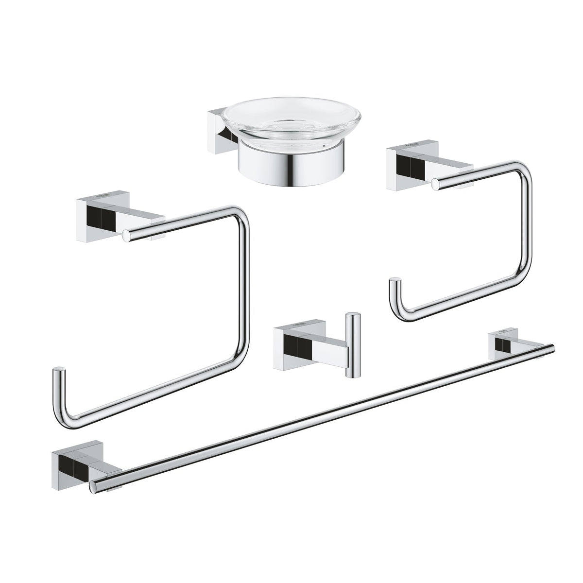 Grohe Essentials Cube 5'İ Bir Arada Banyo Aksesuar Seti - 40758001