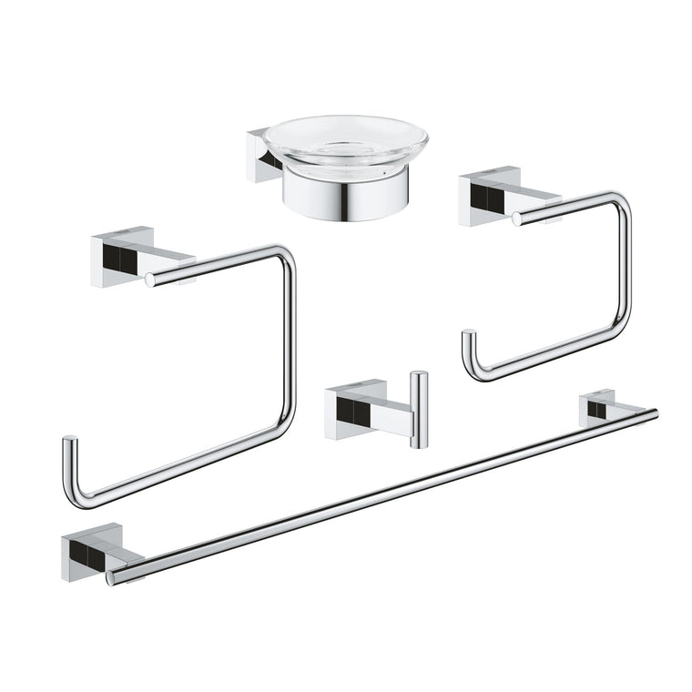 Grohe Essentials Cube 5'İ Bir Arada Banyo Aksesuar Seti - 40758001