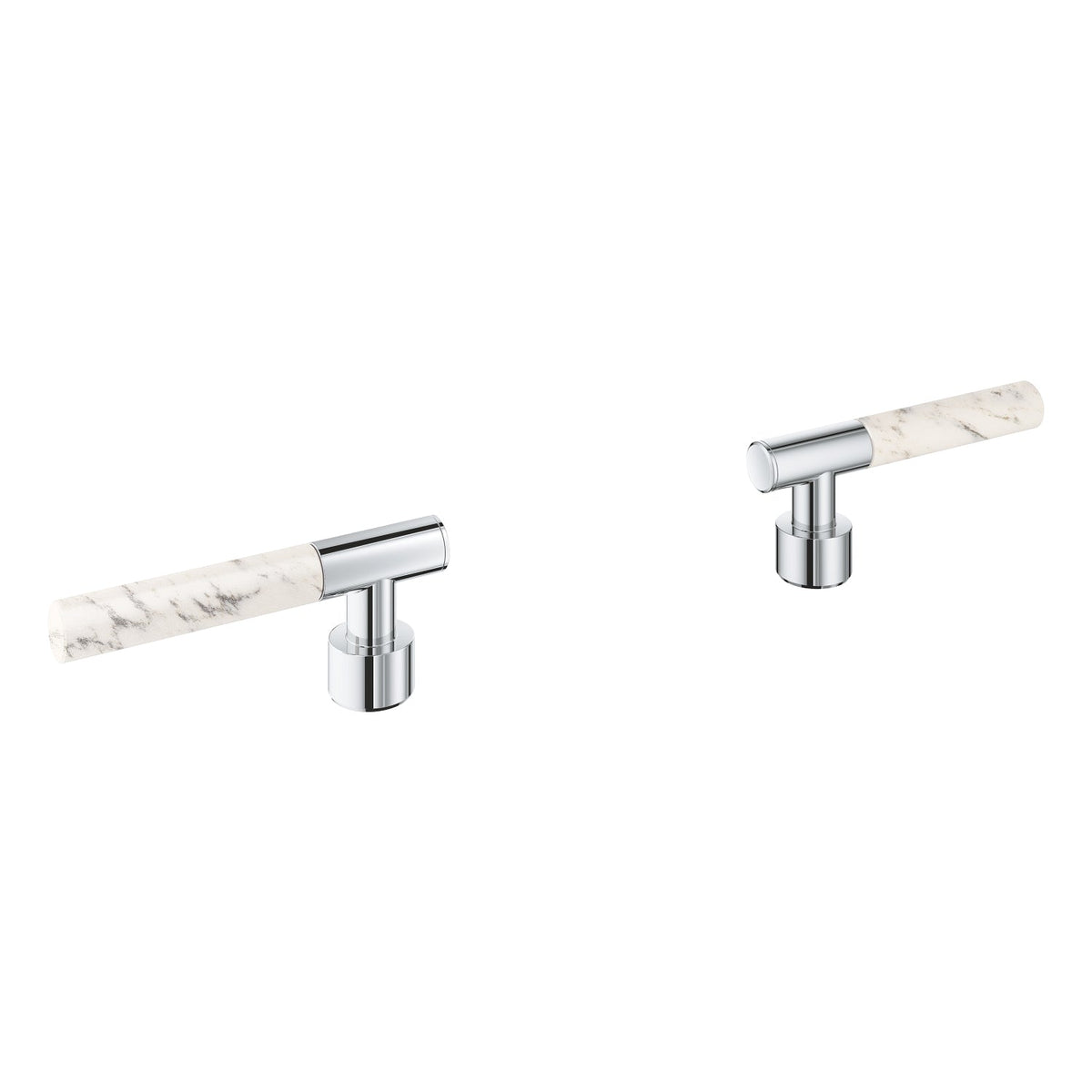 Grohe Atrio Private Collection Sticks Made From White Attica Caesarstone Material