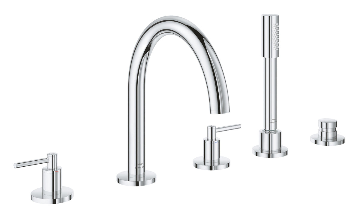 Grohe Atrio 5 Delikli Ankastre Küvet Bataryası (Sıva Üstü Grubu)