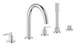 Grohe Atrio 5 Delikli Ankastre Küvet Bataryası (Sıva Üstü Grubu)