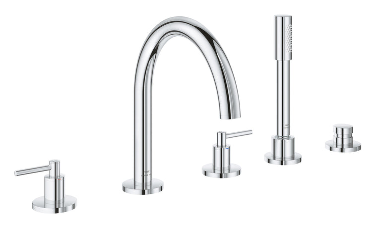 Grohe Atrio 5 Delikli Ankastre Küvet Bataryası (Sıva Üstü Grubu)