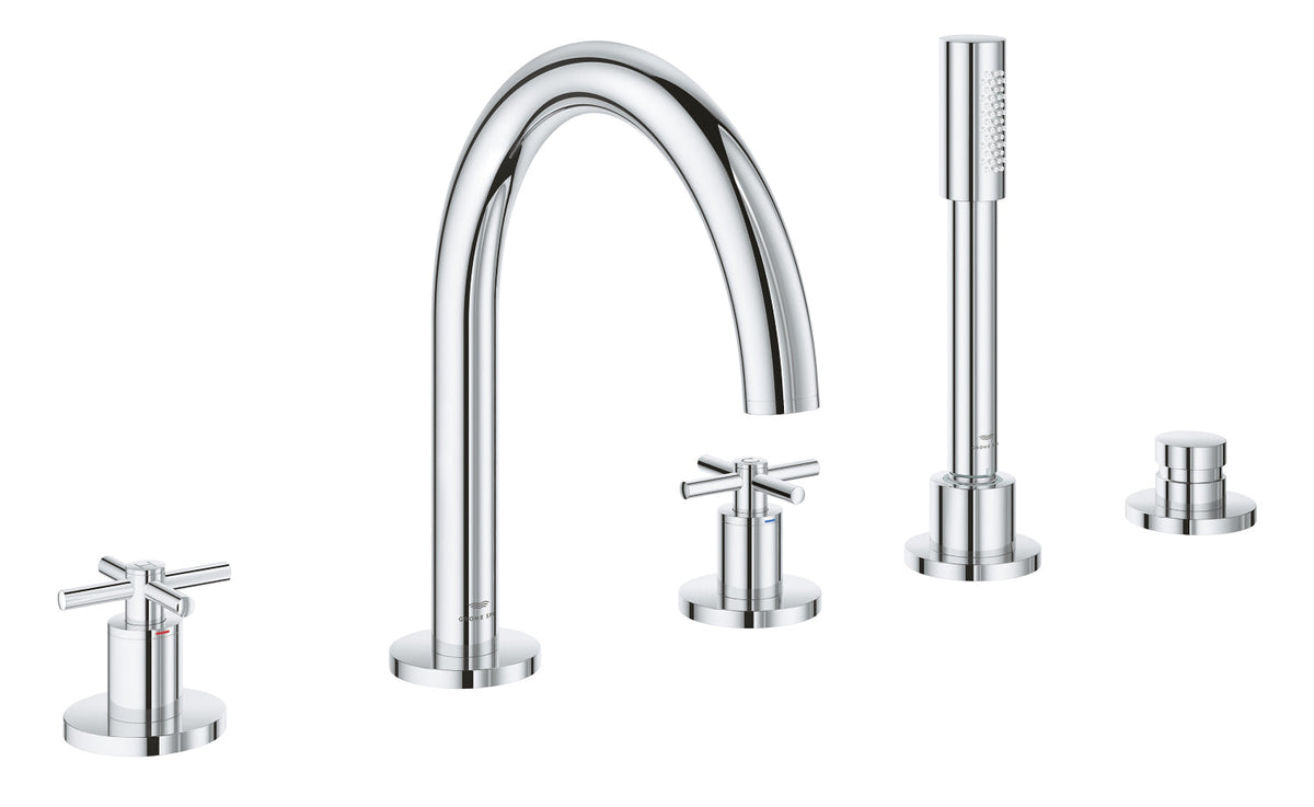 Grohe Atrio 5 Delikli Ankastre Küvet Bataryası (Sıva Üstü Grubu)