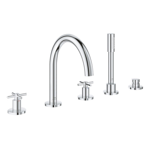 Grohe Atrio 5 Delikli Ankastre Küvet Bataryası (Sıva Üstü Grubu)