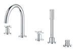 Grohe Atrio 5 Delikli Ankastre Küvet Bataryası (Sıva Üstü Grubu)
