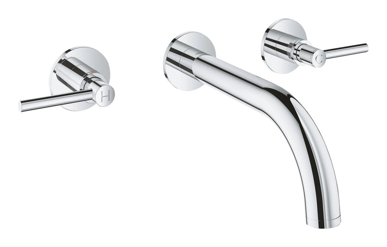 Grohe Atrio 3 Delikli Duvardan Lavabo Bataryası M-Boyut