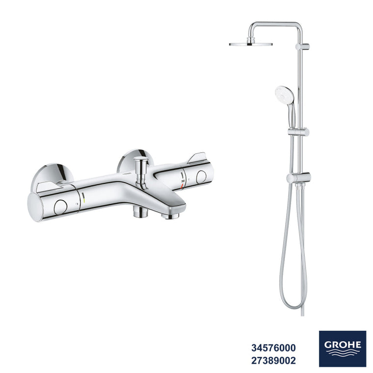 Grohe BauEdge Termostatik Banyo Bataryası Seti 24