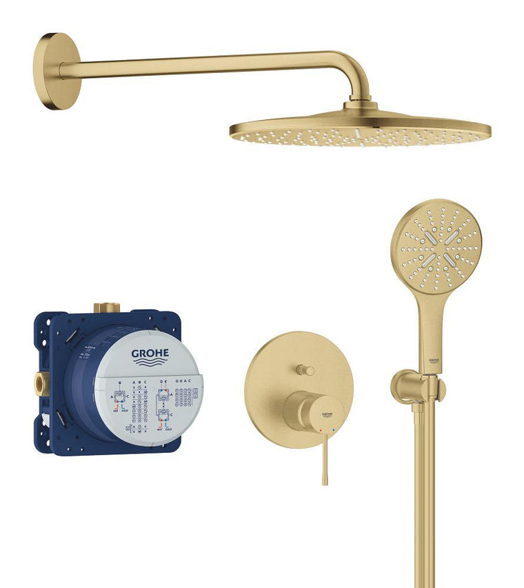 Grohe Essence Ankastre Banyo/Duş Bataryası, Tepe ve El Duşu Seti