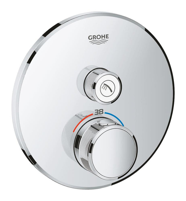 Grohe Grohtherm Smartcontrol Tek Valfli Akış Kontrollü, Ankastre Termostatik Duş Bataryası