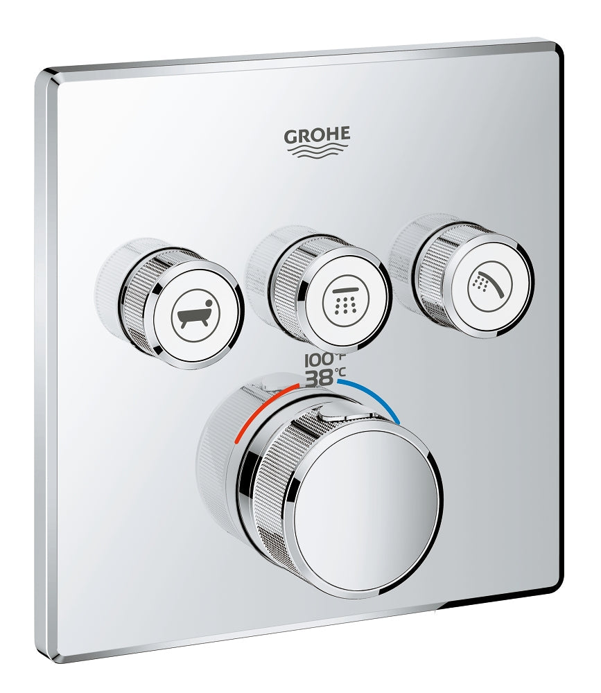 Grohe Grohtherm Smartcontrol Üç Valfli Akış Kontrollü, Ankastre Termostatik Duş Bataryası - 29142000