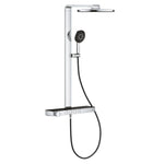 Grohe Rainshower Aqua Pure SmartControl Duş Sistemi, Duvara Monte, Termostatik Bataryalı Duş Kolonu, Siyah-Krom - 101680KI00
