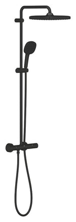Grohe Tempesta System 250 Cube Duvara Monte Termostatik Bataryalı Duş Sistemi Mat Siyah - 266892431