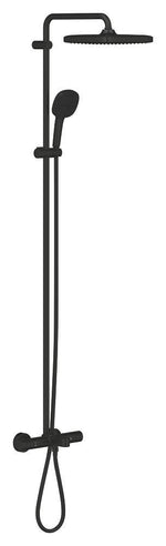 Grohe Tempesta System 250 Cube Duvara Monte Termostatik Bataryalı Duş Sistemi Mat Siyah - 266912431